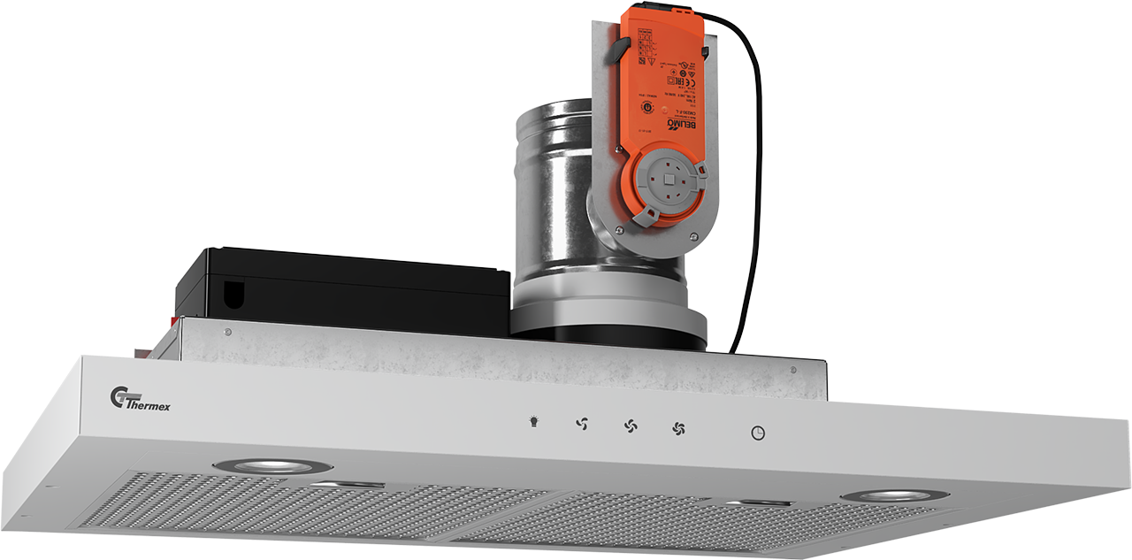 Super Silent GT 60 cm hvit u/m, Centralvent kit Super Silent GT 60 cm hvit u/m, Centralvent kit