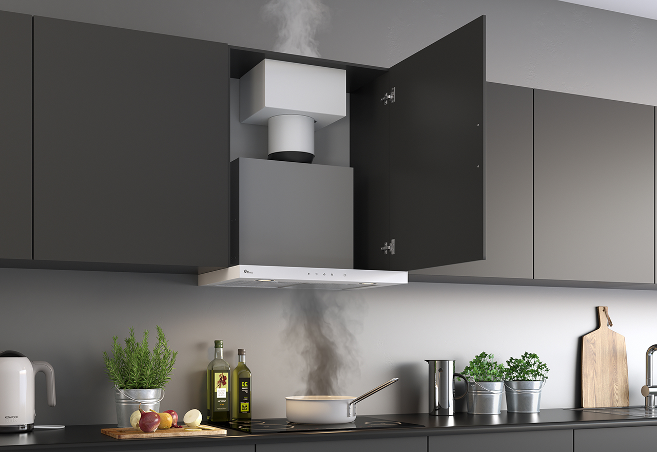 Super Silent GT 60 cm hvit u/m, Centralvent kit Super Silent GT 60 cm hvit u/m, Centralvent kit