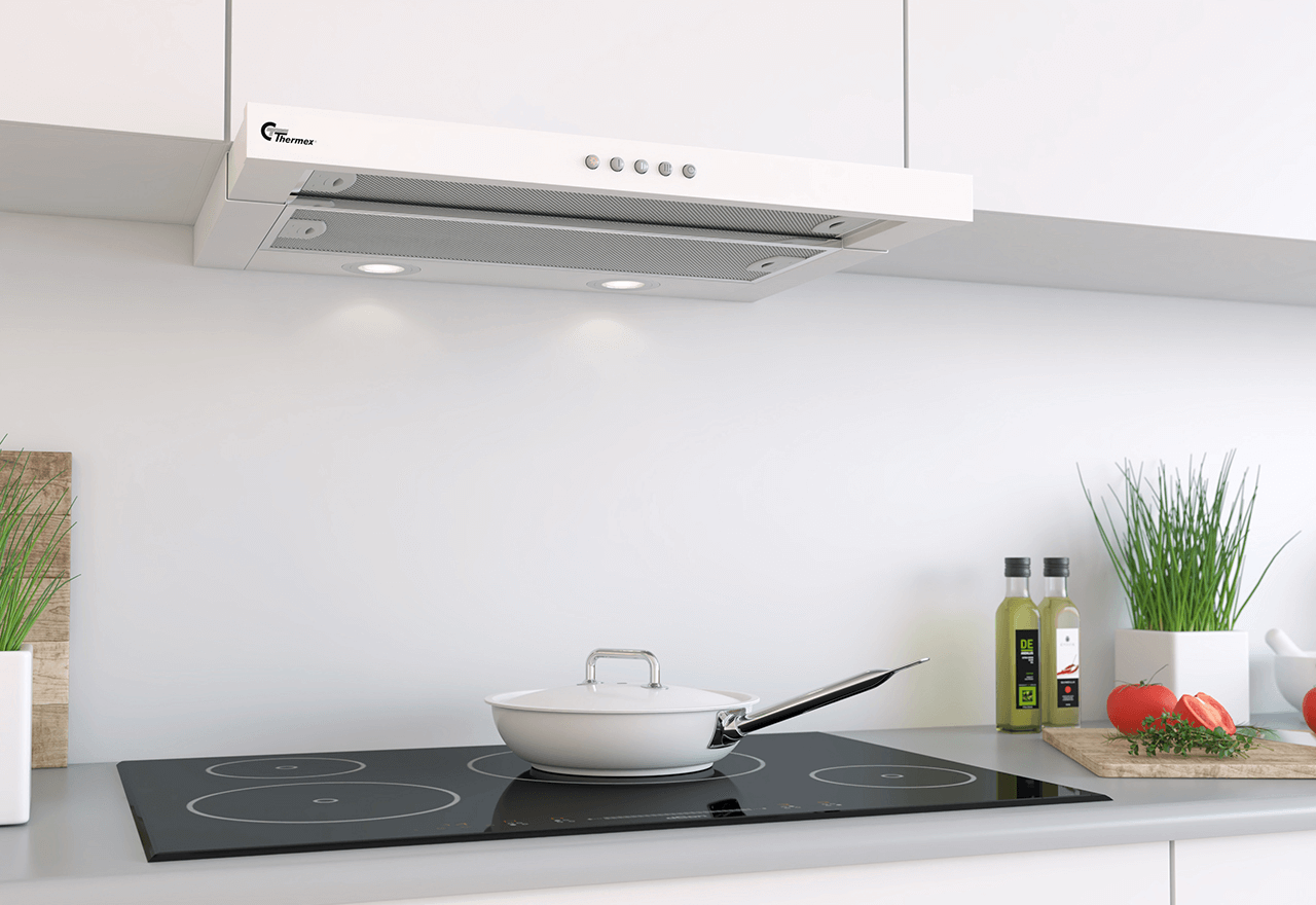 Super Silent Uttrekk 600 mm Hvit Med motor Super Silent Uttrekk 600 mm Hvit Med motor