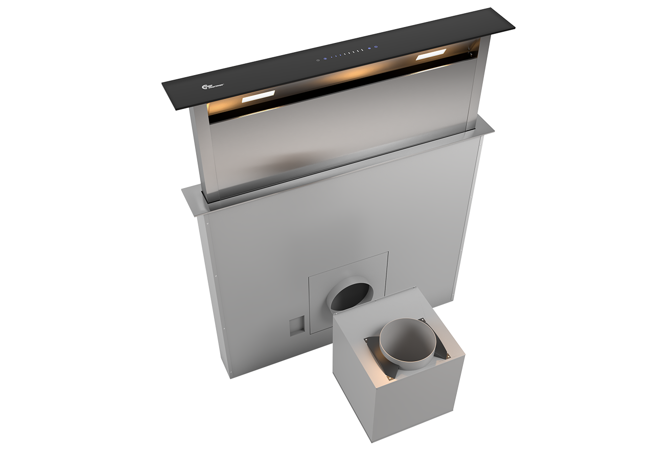 Trent 880 mm Rustfri/Sort Med motor