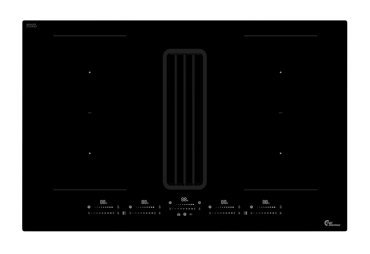 TXE80 induksjonstopp med innebygd kjøkkenhette