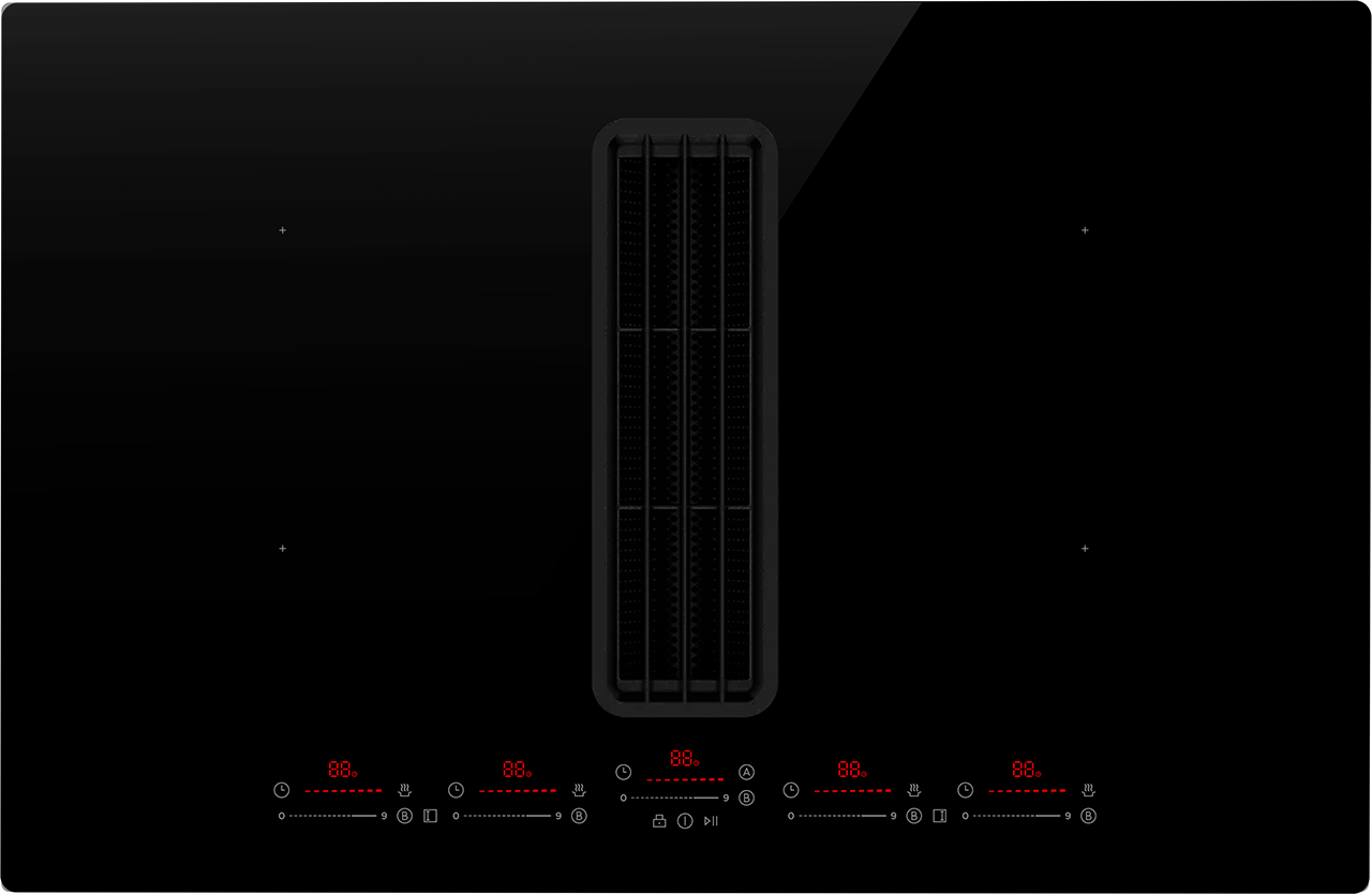 Copenhagen Gloss-komfyr med innebygd komfyrhette