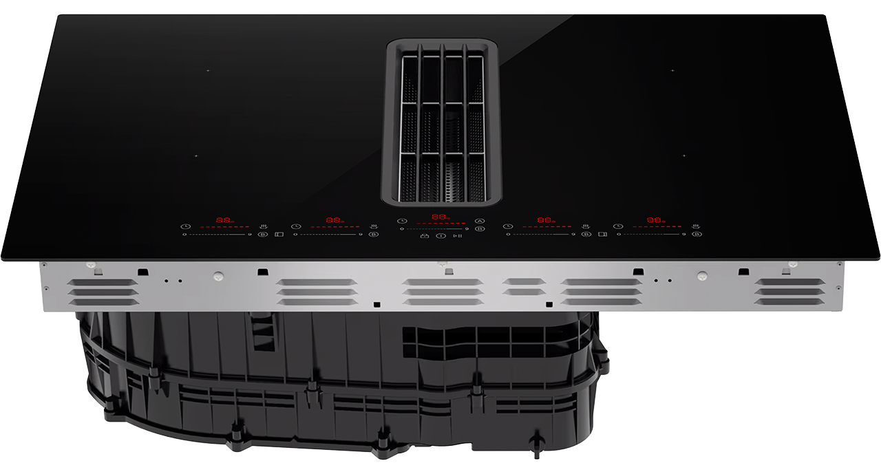 Copenhagen Gloss-komfyr med innebygd komfyrhette
