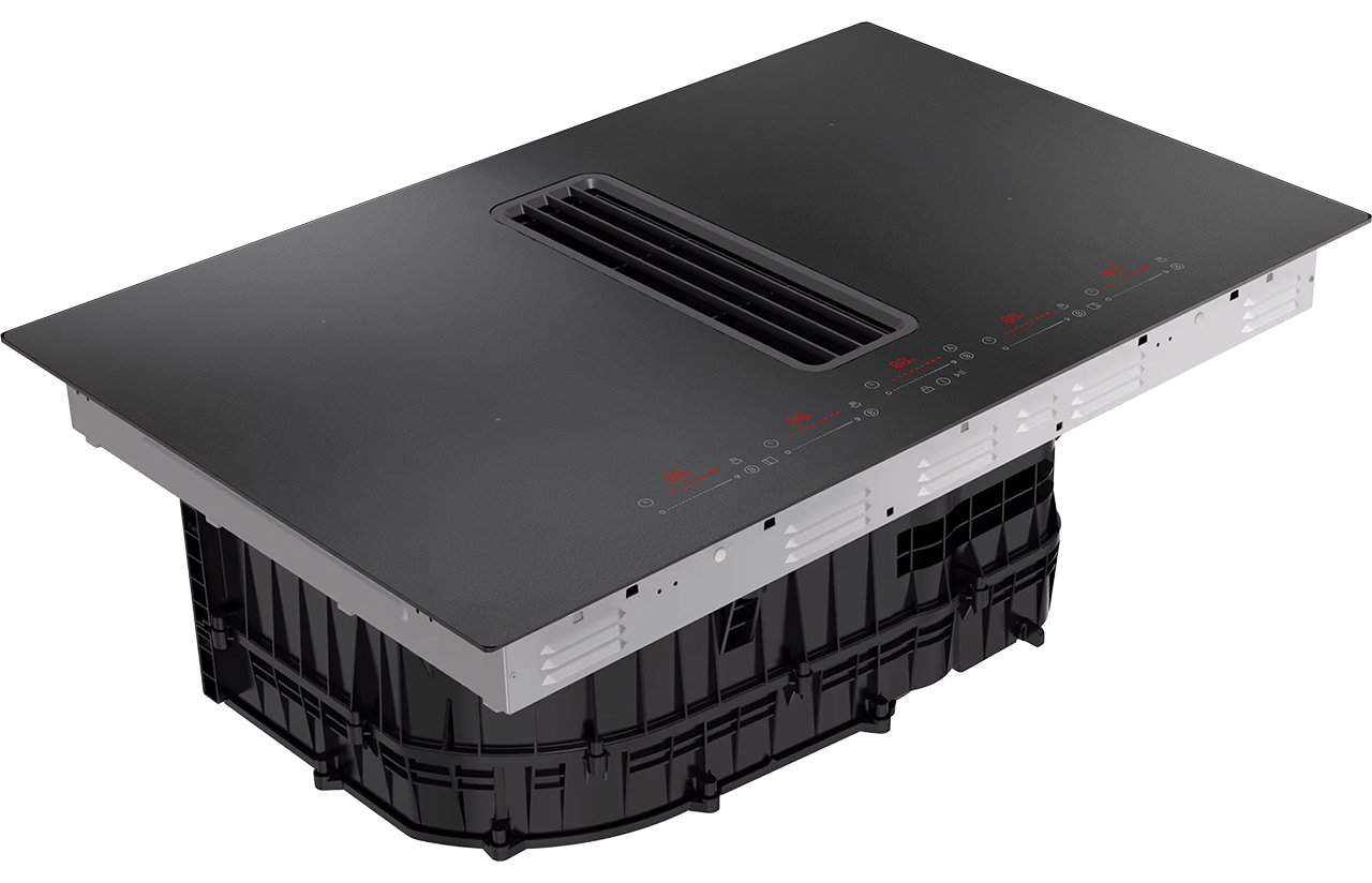 Copenhagen Matt Stove med innebygd komfyrhette