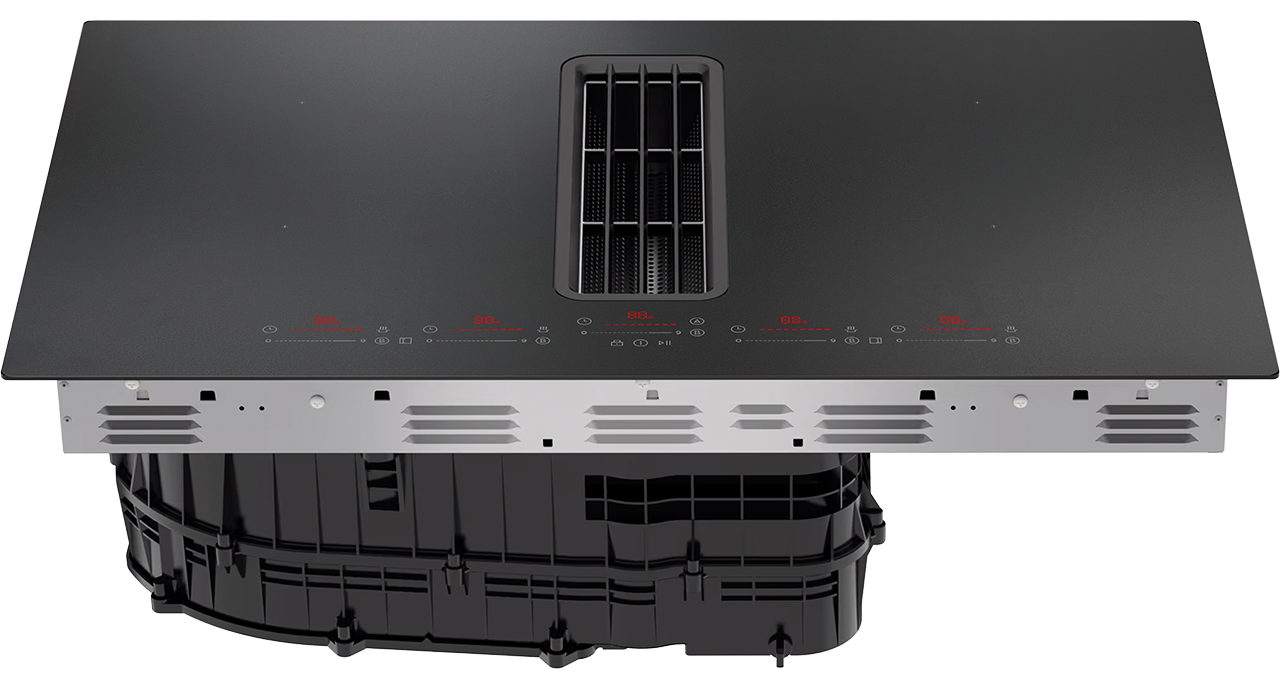 Copenhagen Matt Stove med innebygd komfyrhette