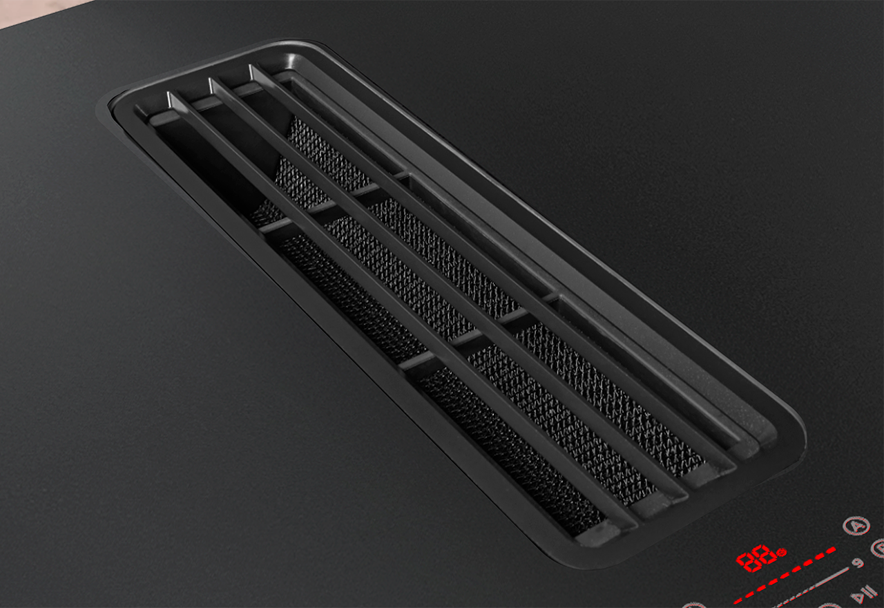 Copenhagen Matt Stove med innebygd komfyrhette