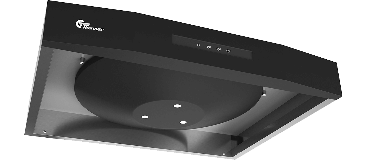 Airgrip 598x80 mm Sort/Rustfritt Inkl. hygrostat og bryter