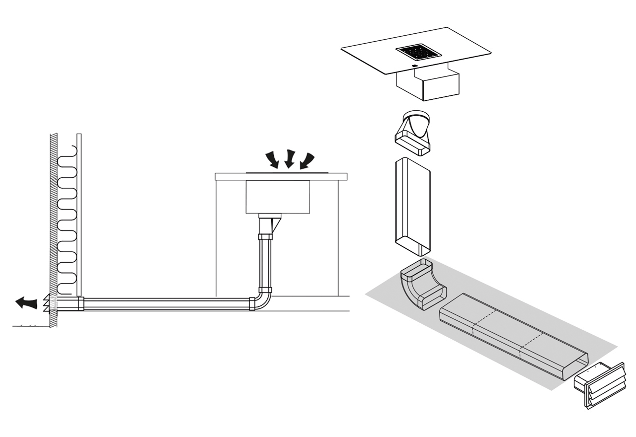 Avtrekkskitt 3 under gulvet for Le Mans Compact Typhoon og Tornado