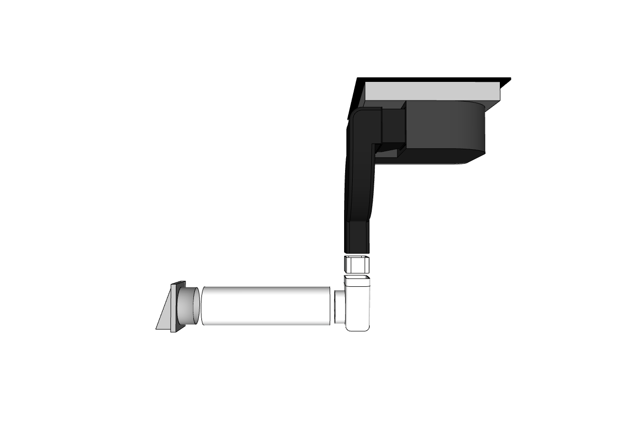 Utblåsingssett, rustfritt stålgitter for Downdraft One