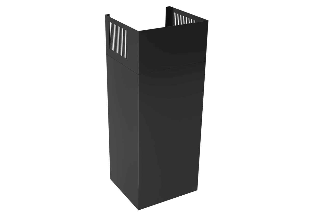 Spesialkanal, todelt, sort, L: 2x1000 mm