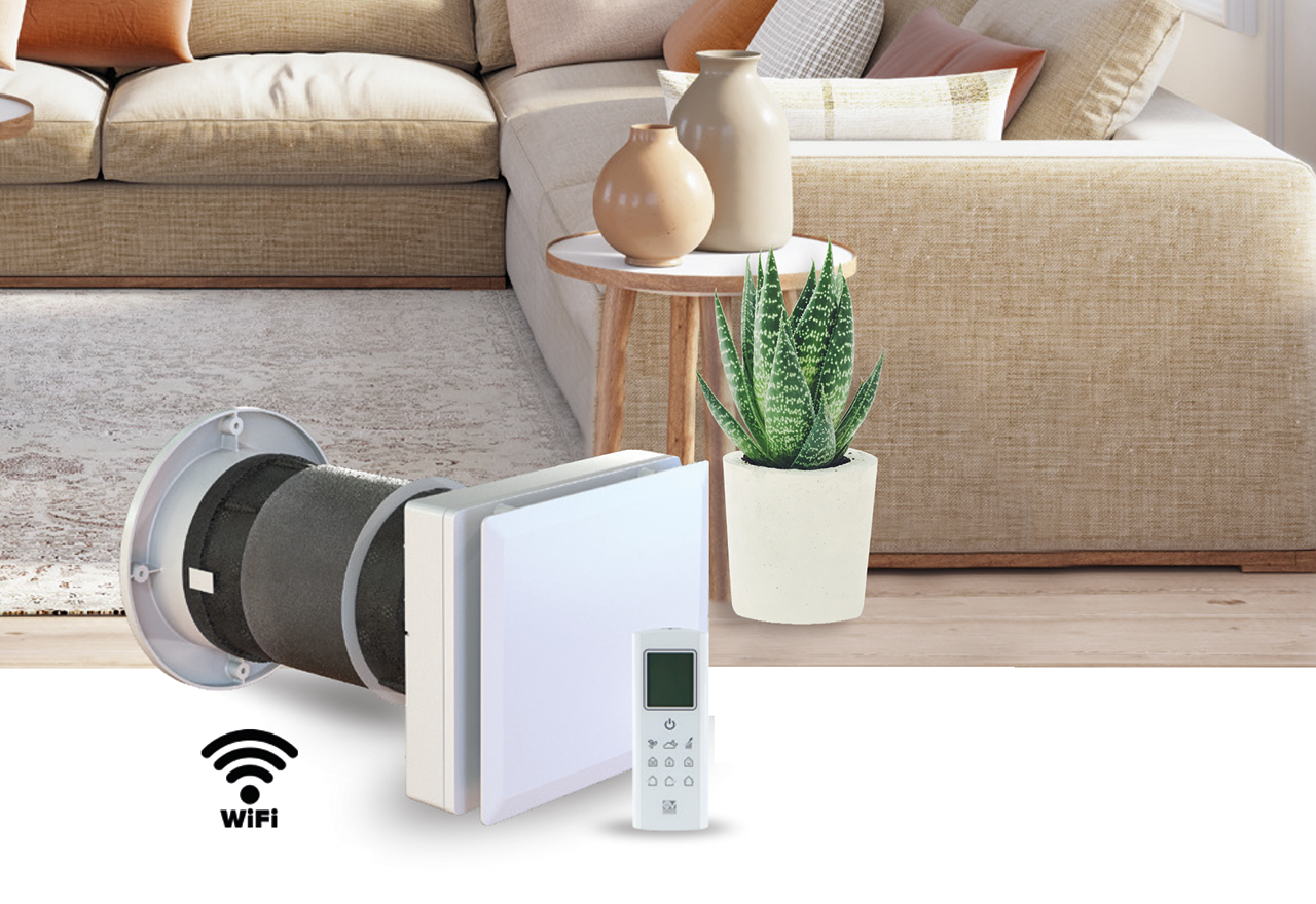 HRW Ø100 Multicom med fjernkontroll - Varmegjenvinning HRW Ø100 Multicom med fjernkontroll - Varmegjenvinning