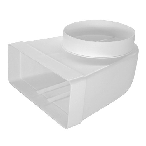 Bøy 90° Mål 220x90 mm - Ø150 mm Bøy 90° Mål 220x90 mm - Ø150 mm