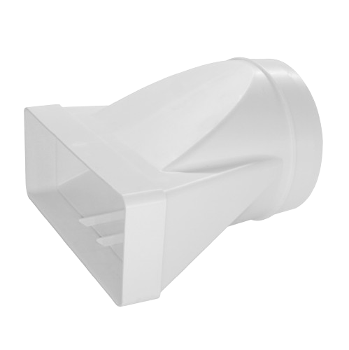 Overgang Mål 220x90 mm - Ø150 mm Overgang Mål 220x90 mm - Ø150 mm