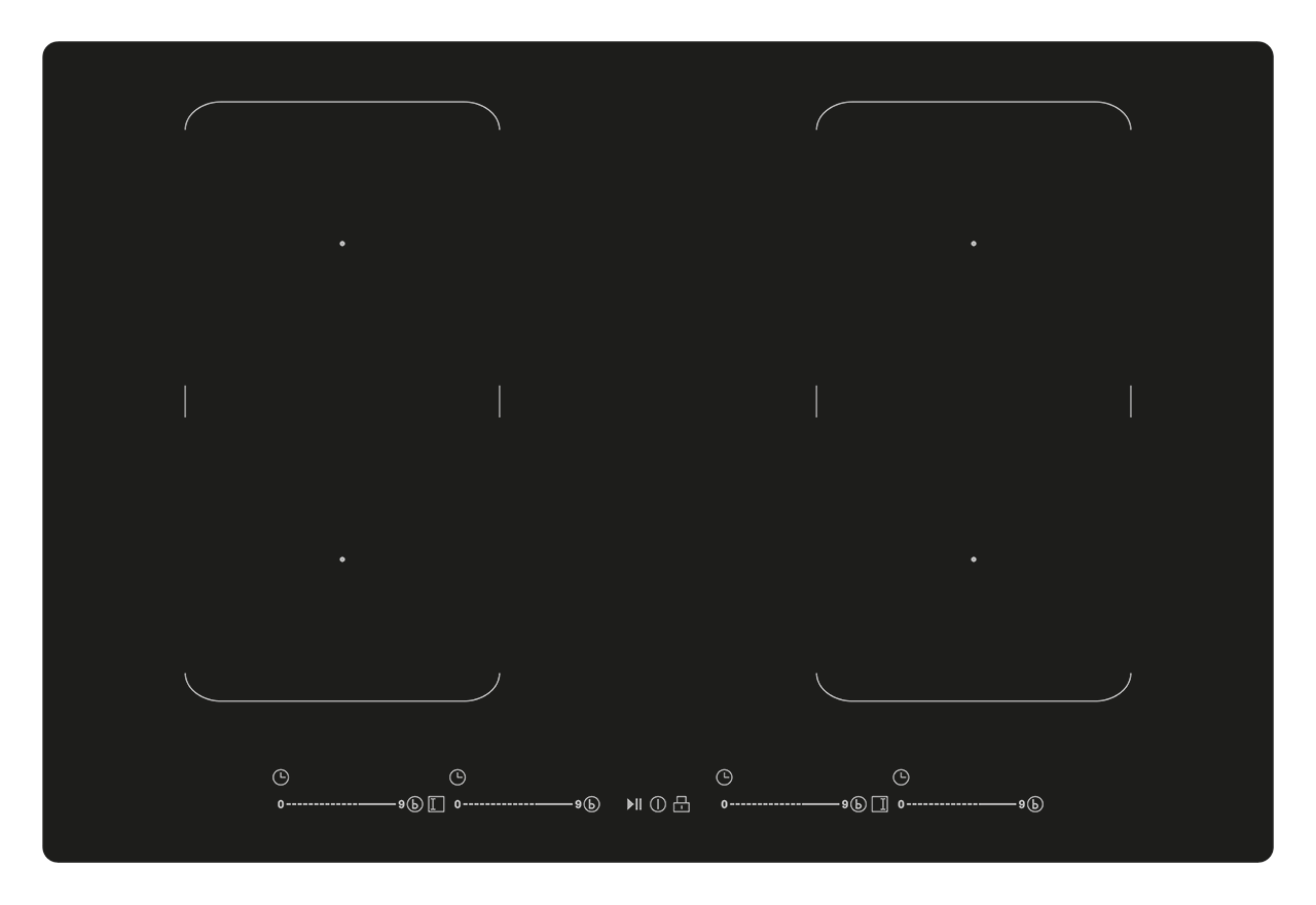 Nordic 6780 induksjonskomfyr, 80 cm