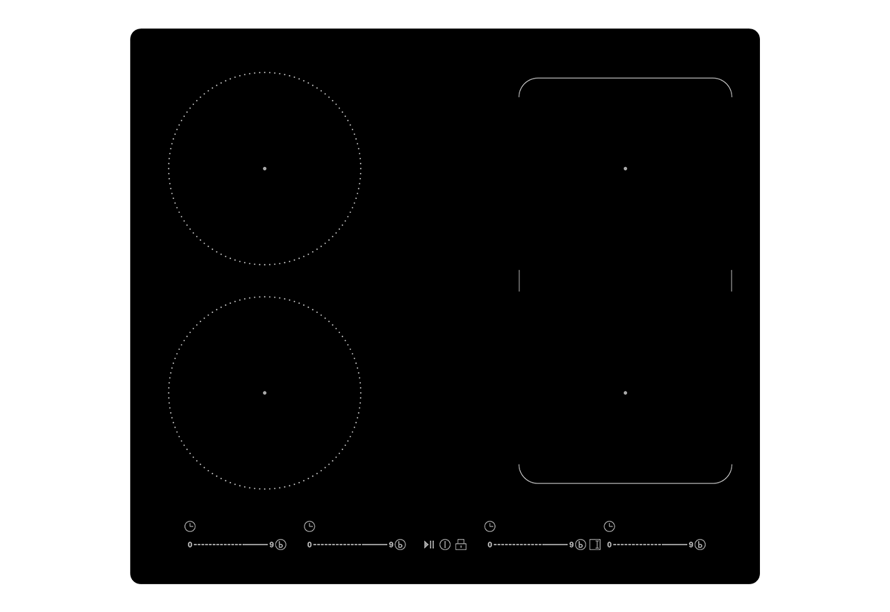 Nordic 6660 induksjonskomfyr, 60 cm